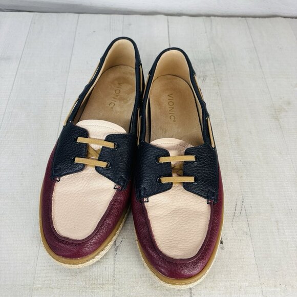 Vionic BAY Boat CHERRY JUBILEE Mulitcolored Leather Comfort Loafer  Sz 10 EU 41 - Picture 9 of 16